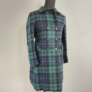 ENGLISH ROYALTY Wool Tartan Plaid Double-Breasted Children's Coat *RARE*